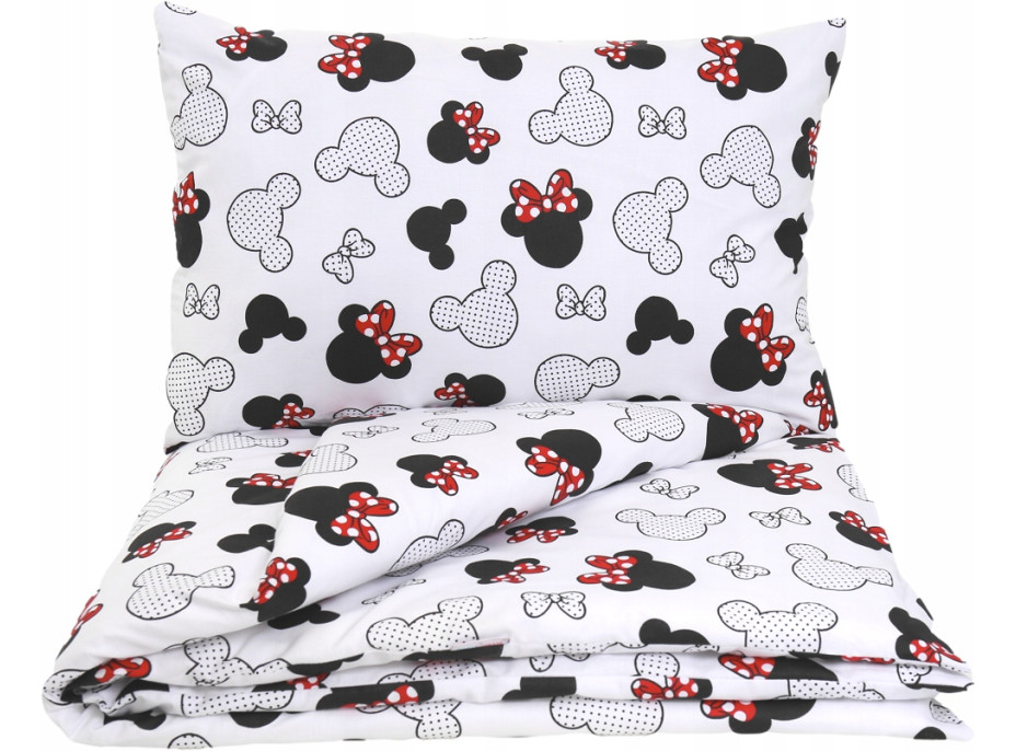 Dětské bavlněné povlečení do postýlky 135x100 cm BABYMAM PREMIUM - Myška Minnie