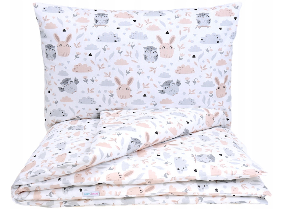 Dětské bavlněné povlečení do postýlky 135x100 cm BABYMAM PREMIUM - Zvířecí partička