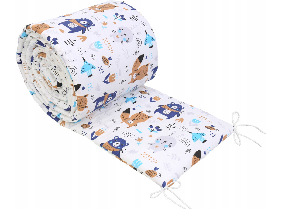 Ochranný mantinel do postýlky 180x30 cm BABYMAM PREMIUM - Boho zvířátka