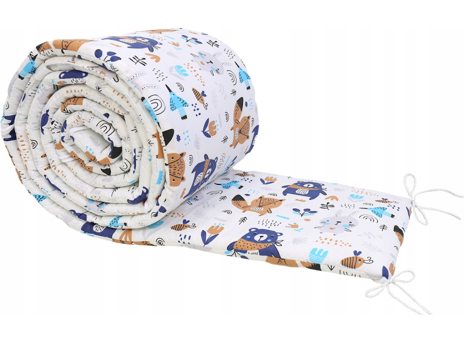 Ochranný mantinel do postýlky 180x30 cm BABYMAM PREMIUM - Boho zvířátka