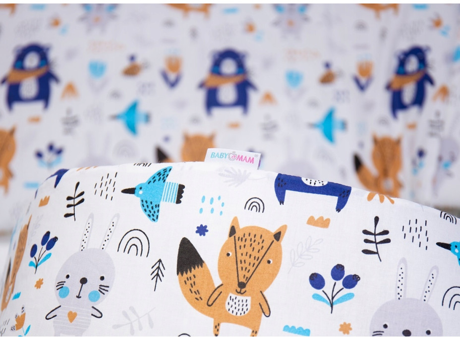 Ochranný mantinel do postýlky 180x30 cm BABYMAM PREMIUM - Boho zvířátka