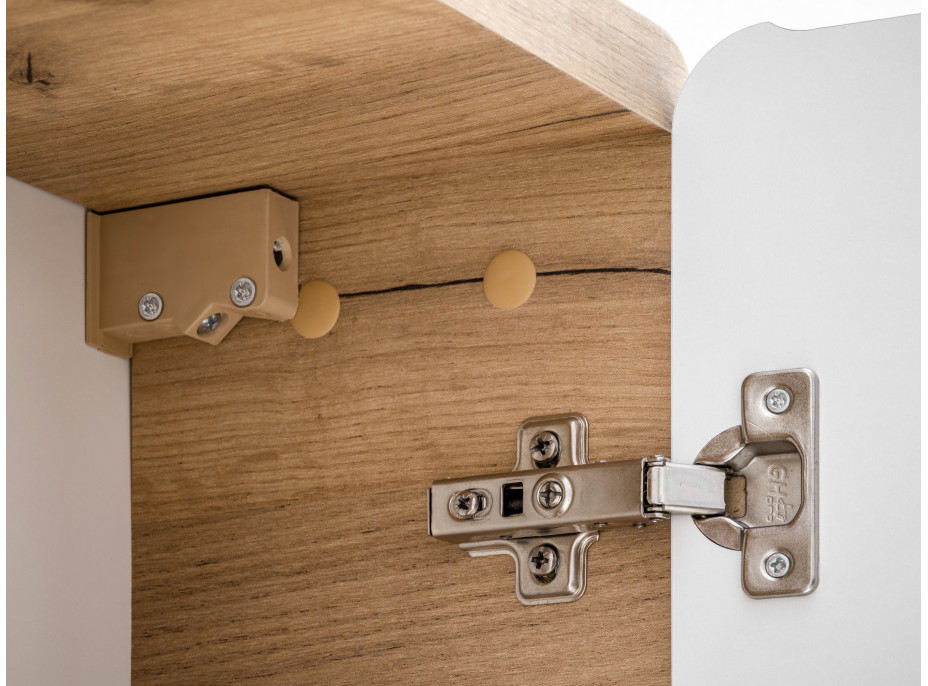 Sestava koupelnového nábytku BÁRA 40 cm s úzkou umyvadlovou skříňkou vč. keramického umyvadla bez přepadu