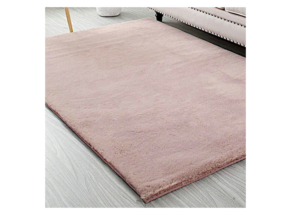 Kusový koberec RABBIT - růžový - imitace králičí kožešiny