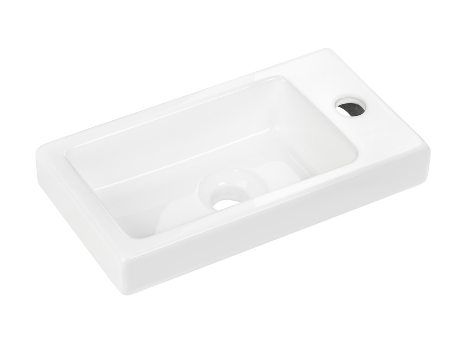 Sestava koupelnového nábytku BÁRA 40 cm s úzkou umyvadlovou skříňkou vč. keramického umyvadla bez přepadu