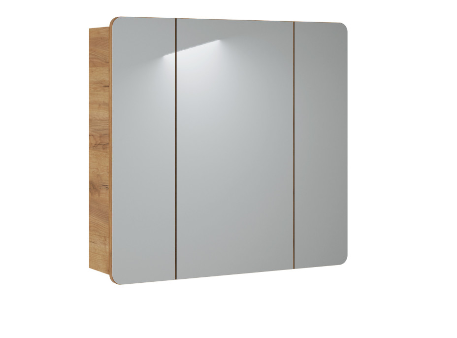 Sestava koupelnového nábytku BÁRA cosmos 80 cm se zrcadlovou skříňkou vč. keramického zápustného umyvadla