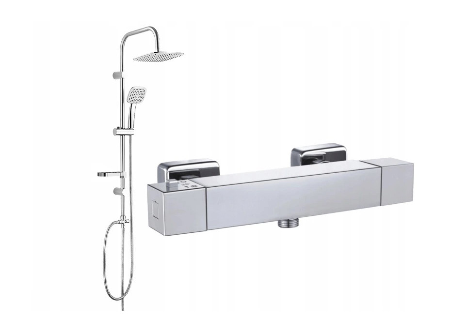 Sestava: Termostatická baterie CUBE + sprchová hlavice PG7 20KX