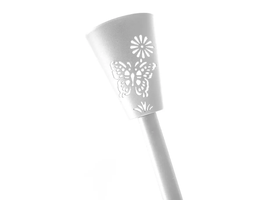 Zahradní LED solární lampa do země BUTTERFLY 37x7,5 cm - bílá