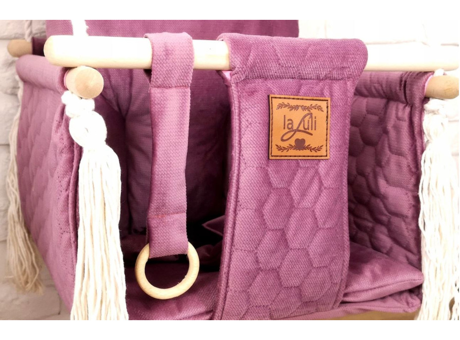 Dětská houpačka VELVET PIKO - STARORŮŽOVÁ