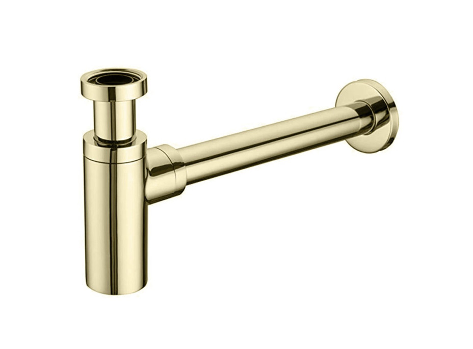 Umyvadlový sifon s click/clack zátkou CALANI - univerzální - světle zlatý