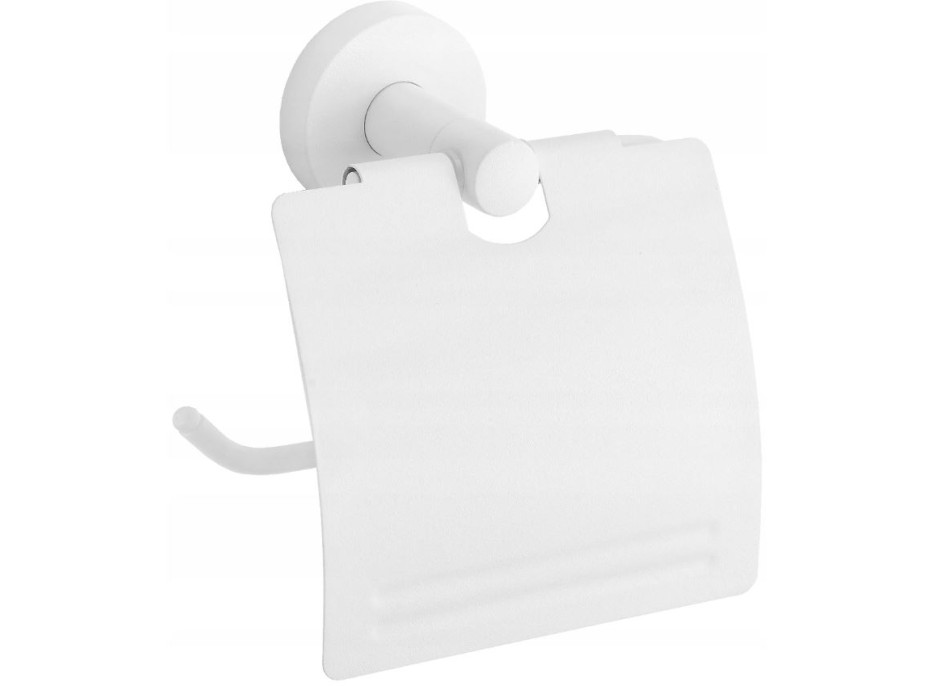 Držák toaletního papíru MEXEN REMO s krytem - kovový - bílý, 7050733-20