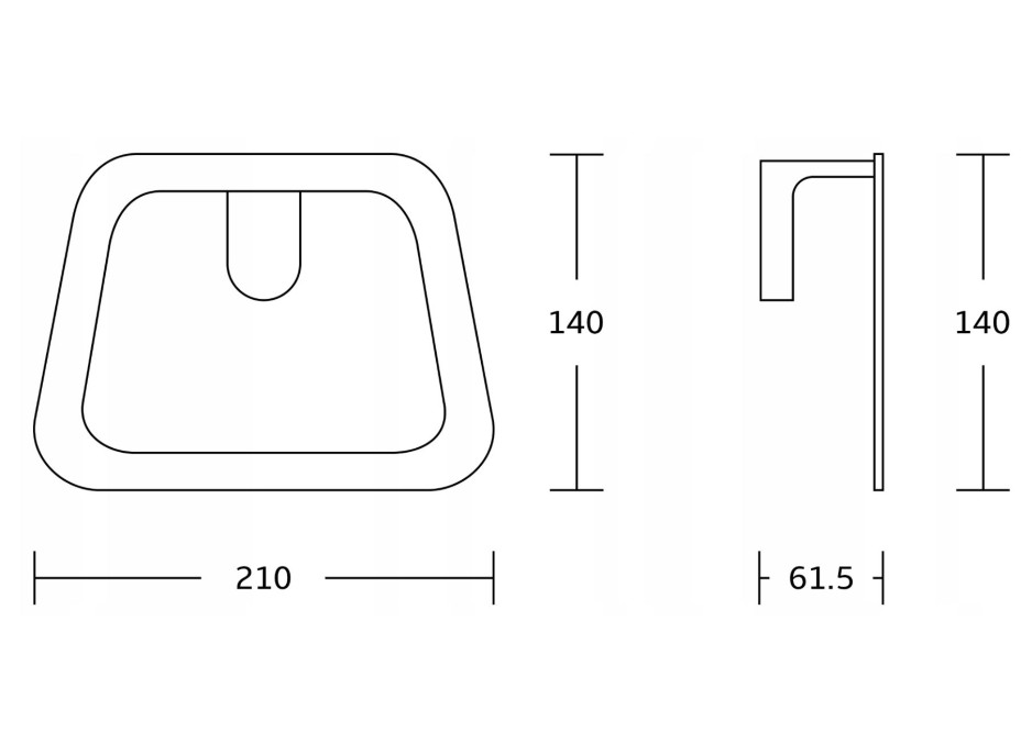 Koupelnový držák na ručníky MAXMAX MEXEN LEA - prstenec - chromový, 7026032-00