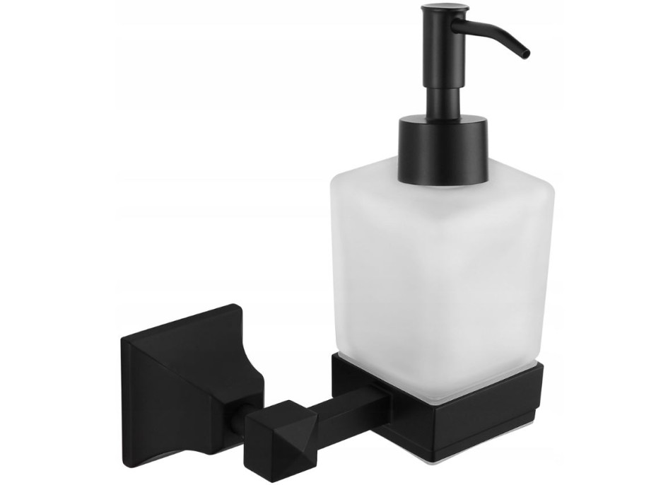 Závěsný dávkovač mýdla MAXMAX MEXEN DALIA s pumpičkou - kov/sklo - černý matný, 70173388-70