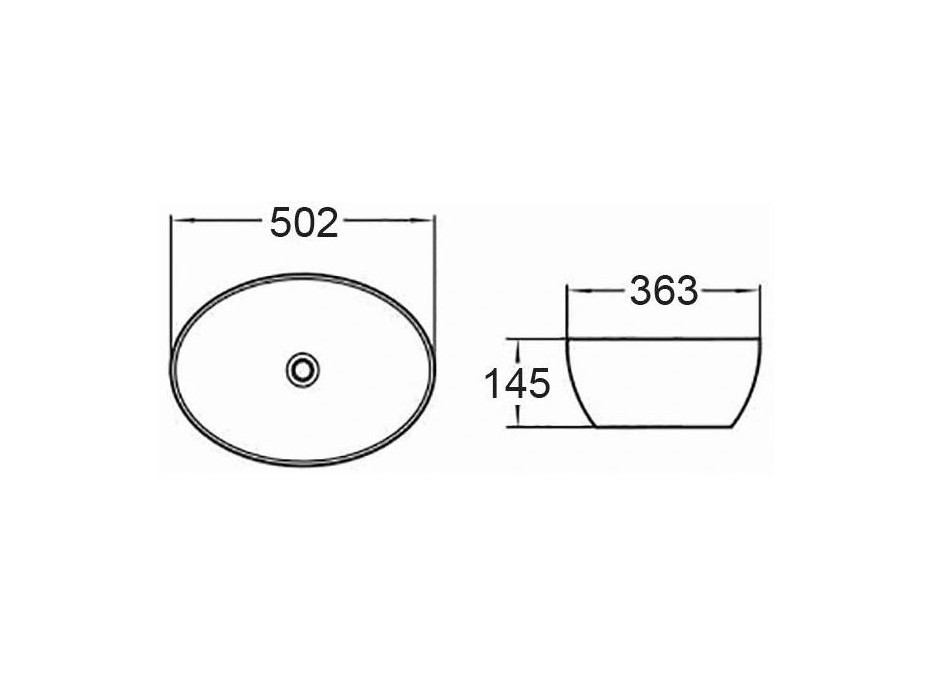 Keramické umyvadlo MAXMAX MEXEN CORNELIA 50 cm - bílé, 21885000