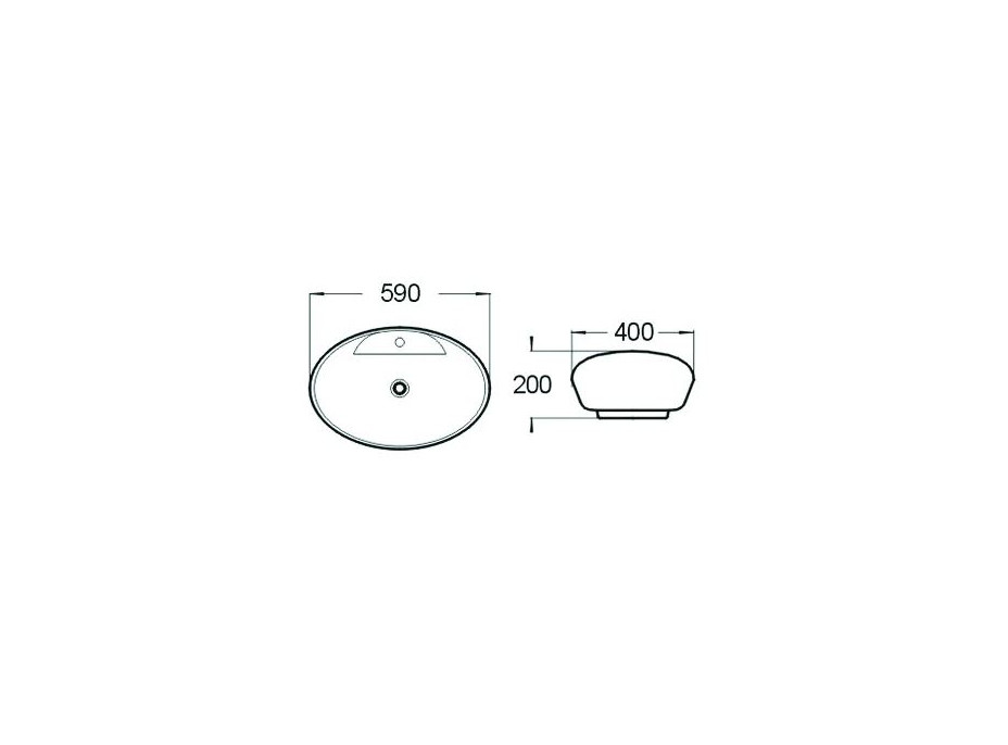 Keramické umyvadlo MAXMAX MEXEN KIARA 59 cm - bílé, 21645900