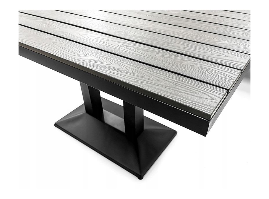 Zahradní kovový nábytek GLOBO (2 pohovky + 2 lavičky + stůl) - tmavě šedý