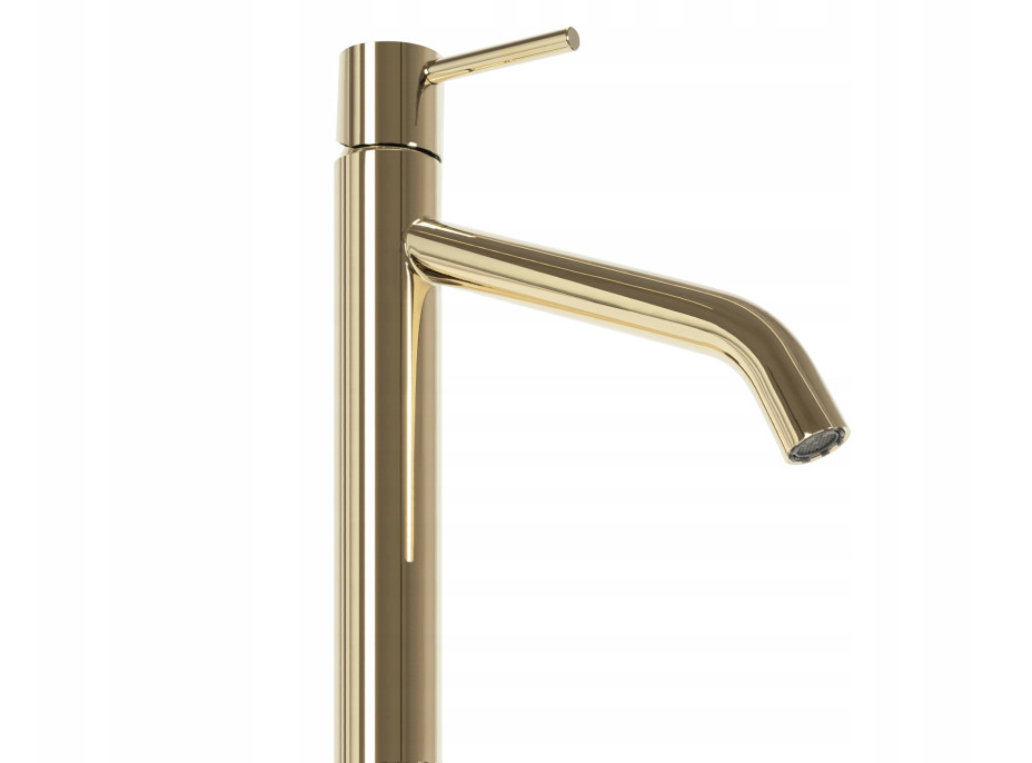 Umyvadlová baterie REA LEVEL - vysoká - zlatá