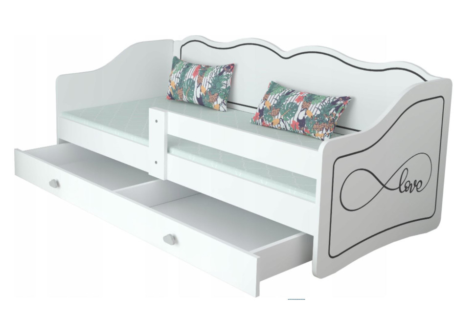 Dětská postel se šuplíkem 160x80cm ROYAL - Neverending love