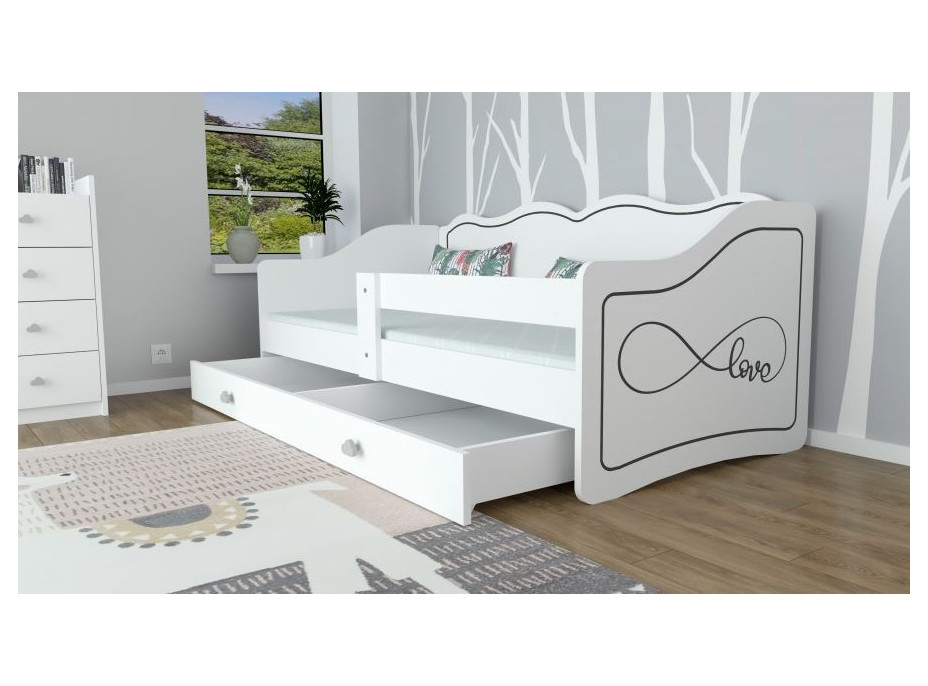 Dětská postel se šuplíkem 160x80cm ROYAL - Neverending love