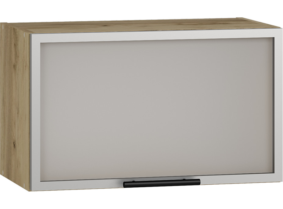 Závěsná kuchyňská skříňka VITO se skleněnou vitrínou - dub craft - 60x36x30 cm