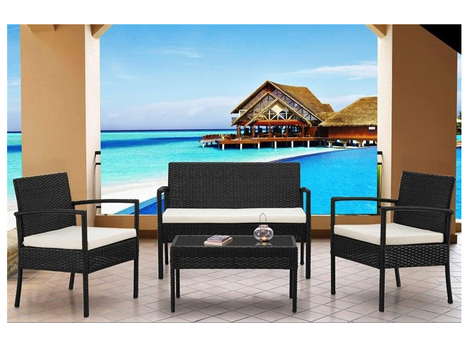 Zahradní ratanový nábytek JAMAICA set 4ks šedý