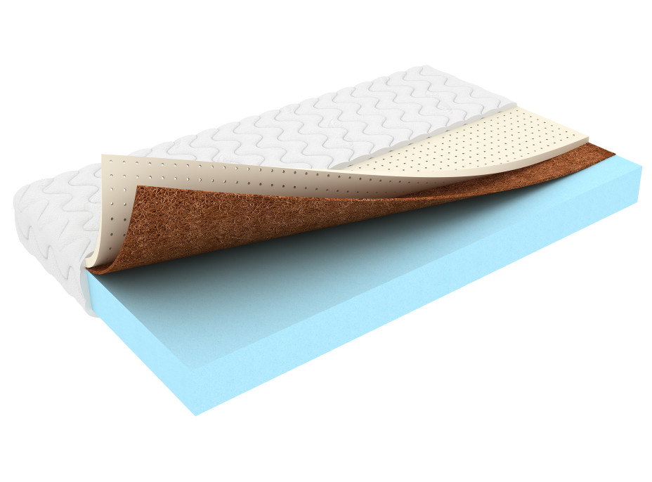 Pěnová matrace LUX COMFORT PATTI 200x90x12 cm - pěna/kokos/latex