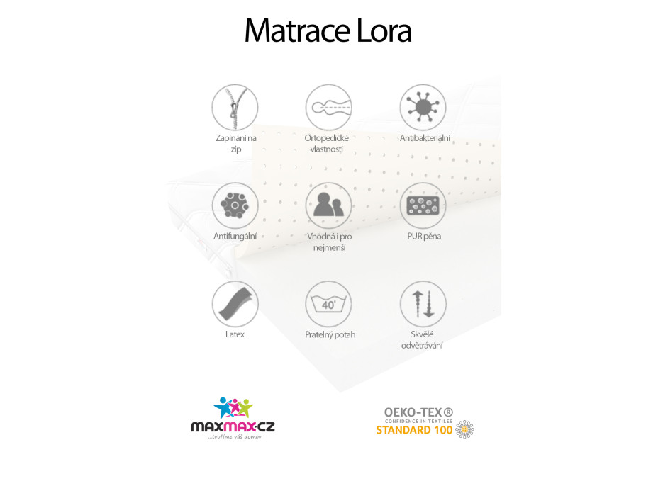 Pěnová matrace LUX COMFORT LORA 200x90x11 cm - pěna/latex