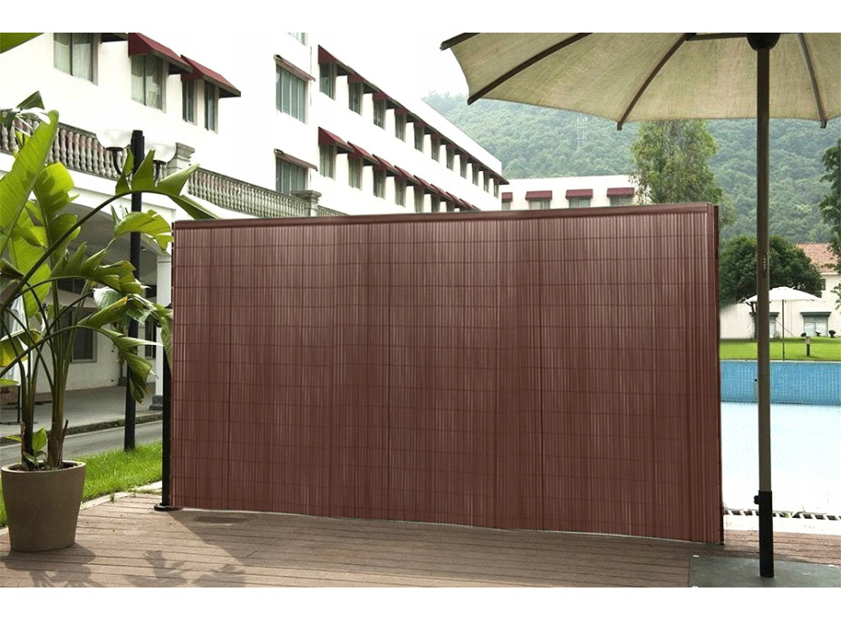 Clona na plot - imitace bambusu - 180x500 cm světle šedá