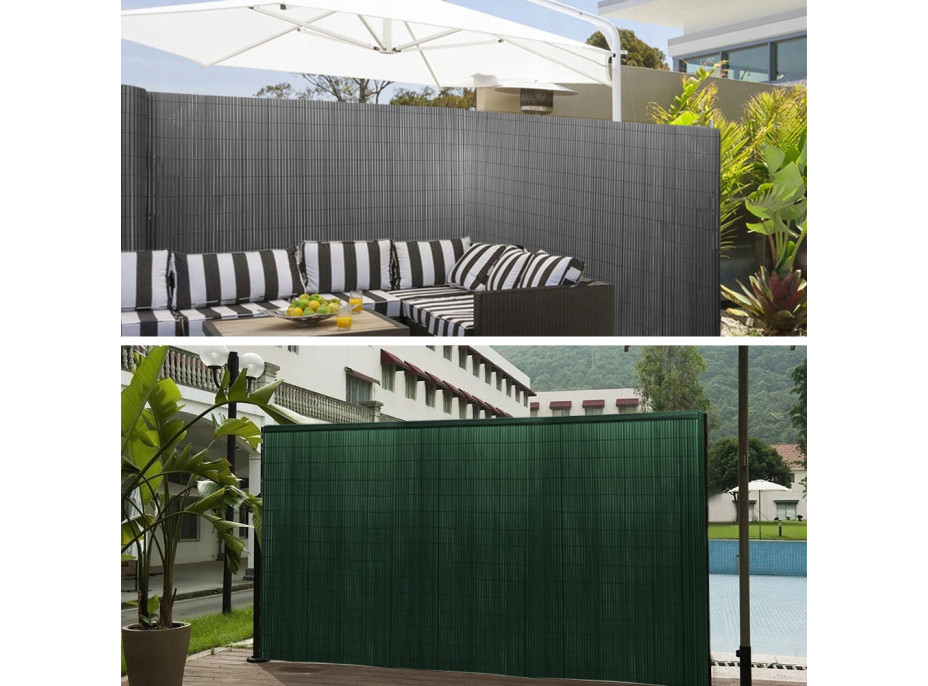 Clona na plot - imitace bambusu - 180x500 cm světle šedá