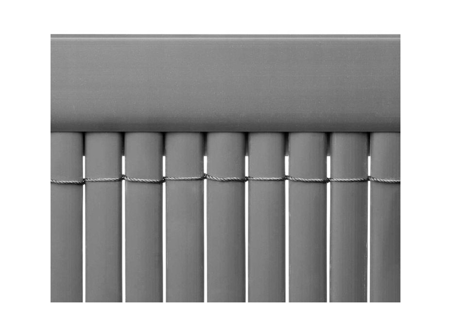 Clona na plot - imitace bambusu - 180x500 cm světle šedá