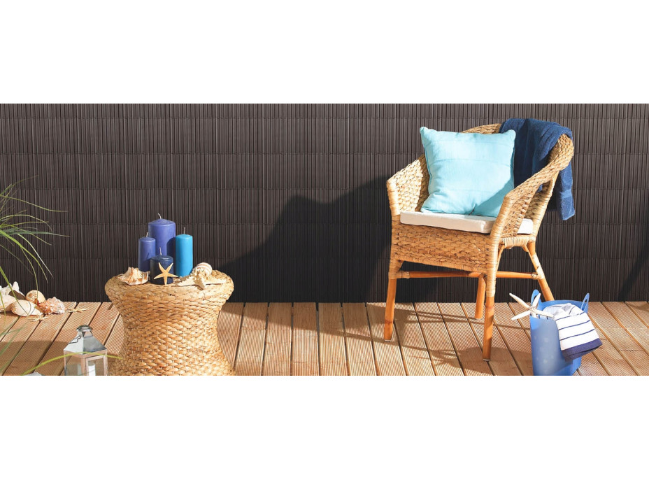 Clona na plot - imitace bambusu - 180x500 cm světle šedá