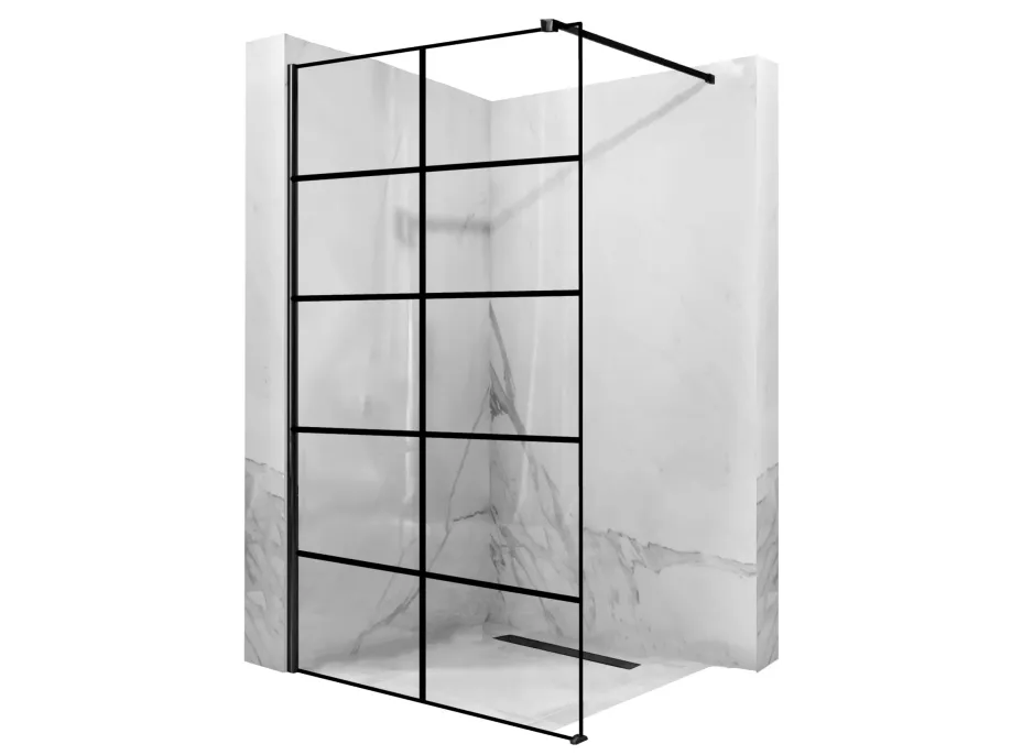 Sprchová zástěna MAXMAX Rea BLER-1 80 cm - černá