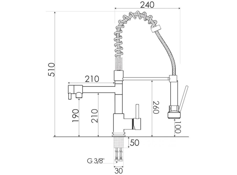 Kuchyňská baterie WIKI se 2 výtoky - černá