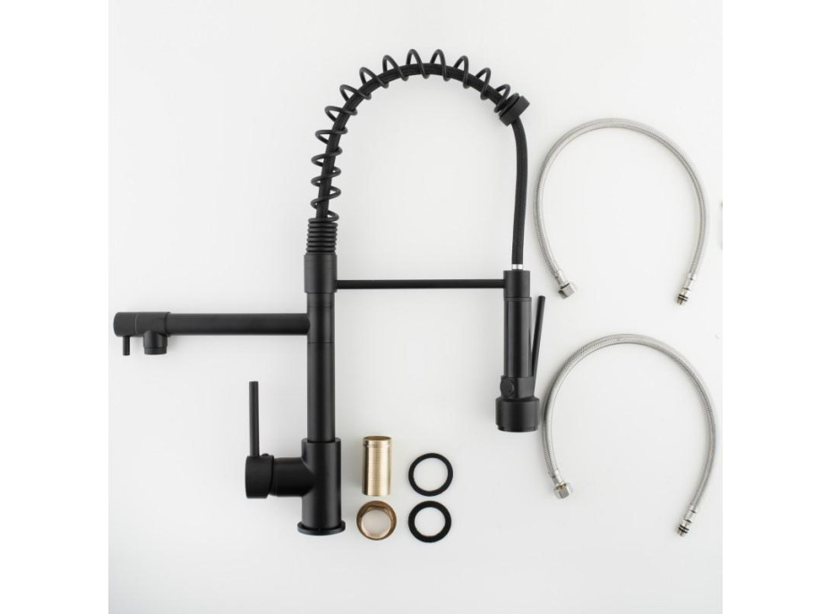 Kuchyňská baterie WIKI se 2 výtoky - černá