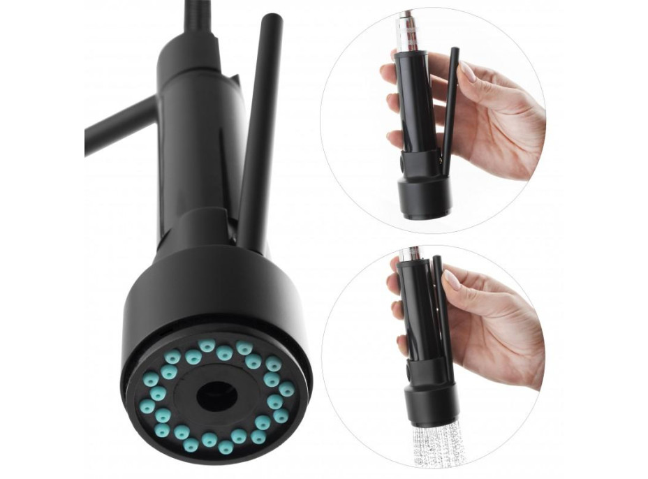 Kuchyňská baterie WIKI se 2 výtoky - černá