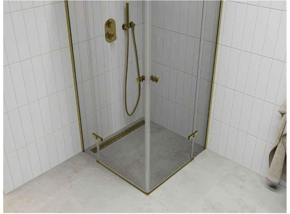 Sprchový kout MEXEN ROMA DUO 70x120 cm - zlatý