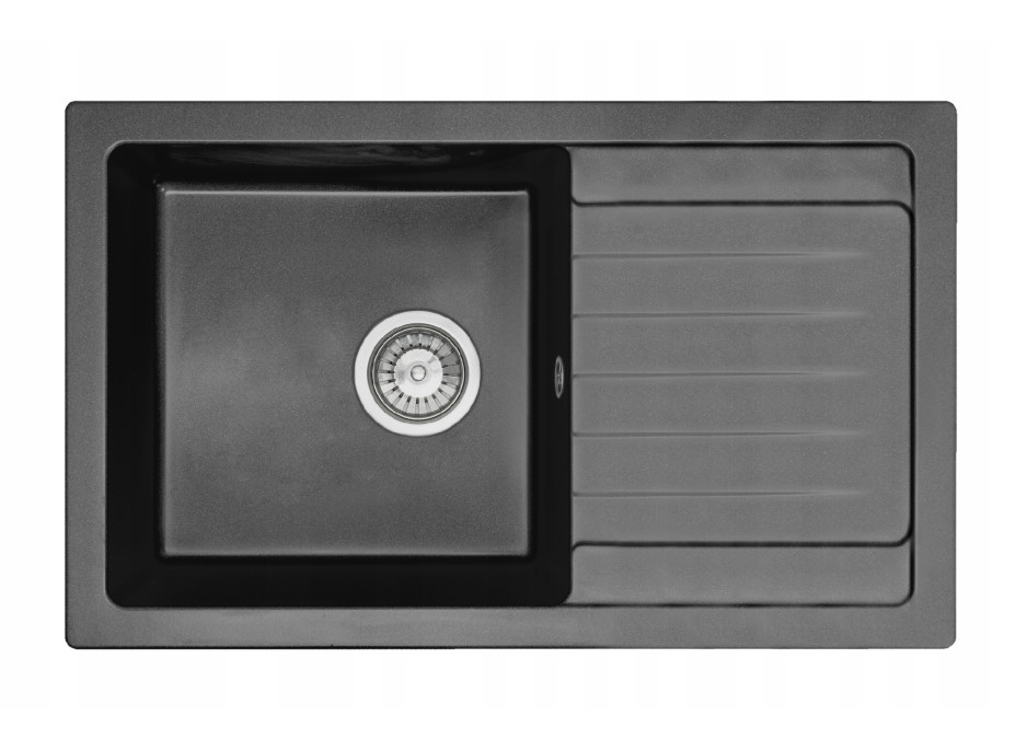 Kuchyňský granitový dřez REA DAG - 43,5 x 75 cm - černý
