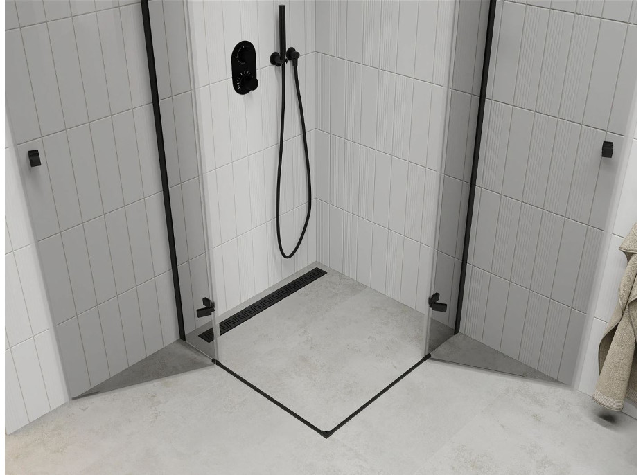 Sprchový kout MEXEN ROMA DUO 70x90 cm - BLACK