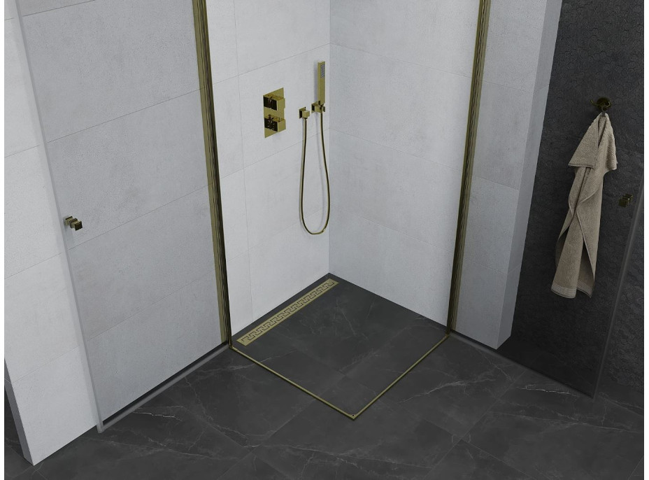 Sprchový kout MEXEN PRETORIA DUO 80x70 cm - zlatý