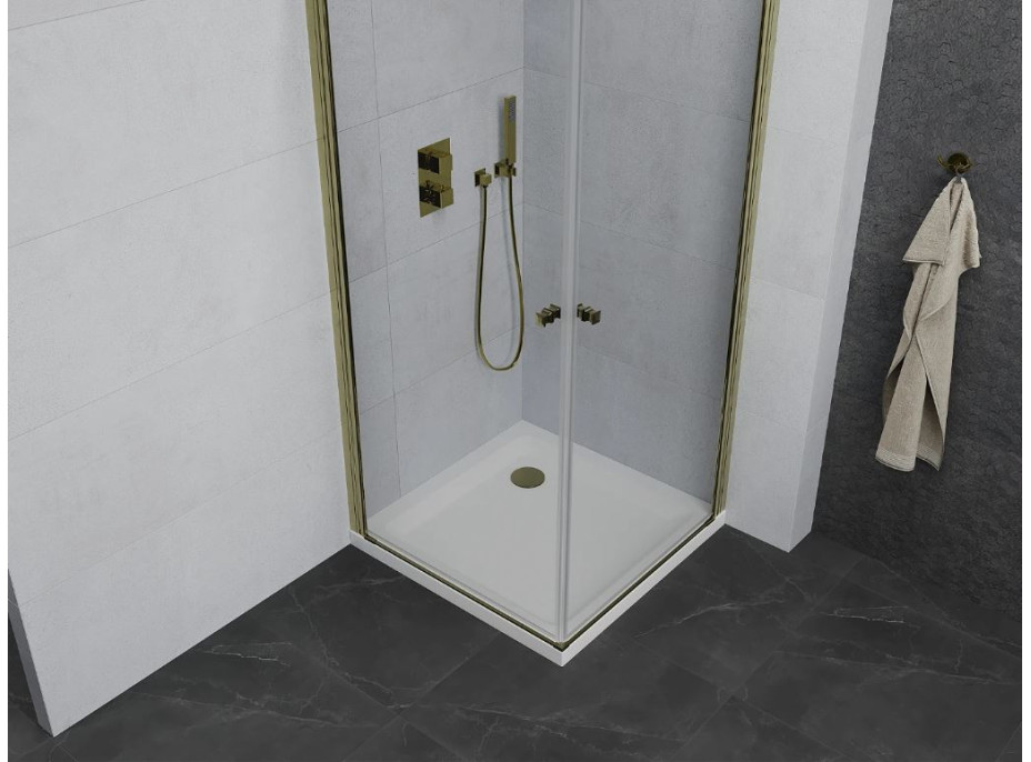 Sprchový kout MEXEN PRETORIA DUO 70x80 cm - zlatý