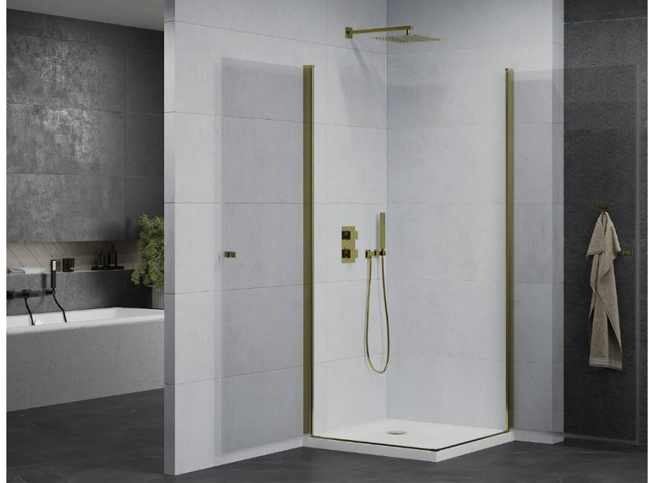 Sprchový kout MEXEN PRETORIA DUO 70x70 cm - zlatý