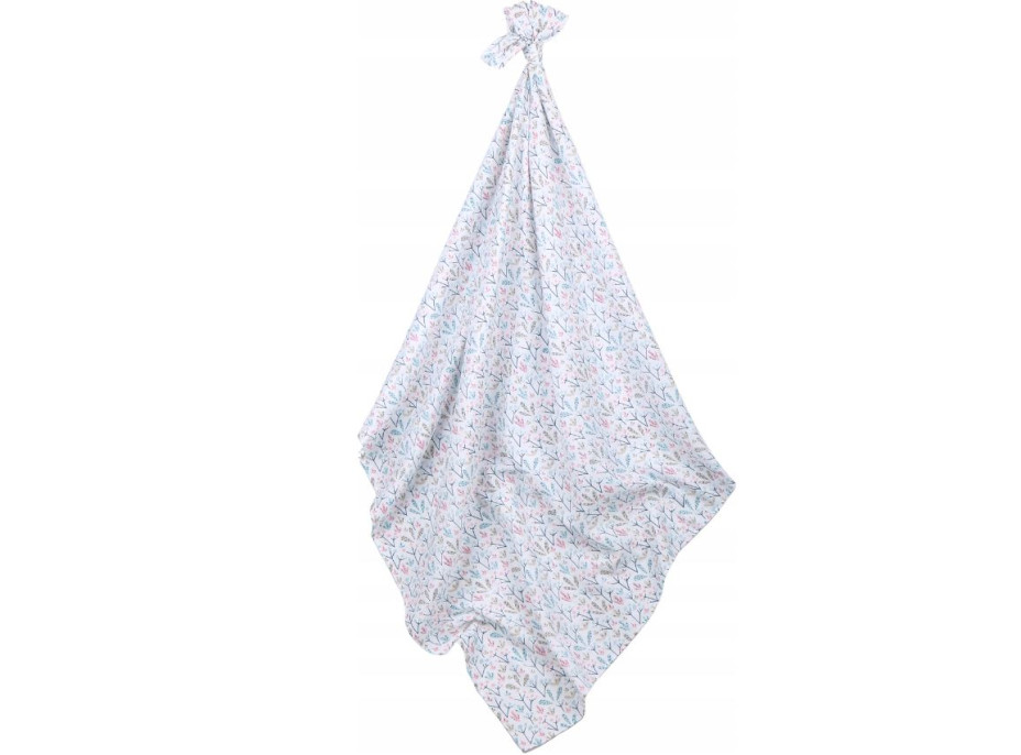 Dětská mušelínová plenka (zavinovačka) BABYMAM PREMIUM 120x120 cm - Keříčky