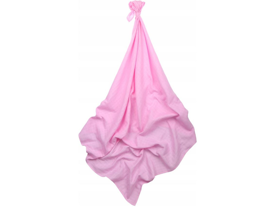 Dětská mušelínová plenka (zavinovačka) BABYMAM PREMIUM 120x120 cm - Růžová