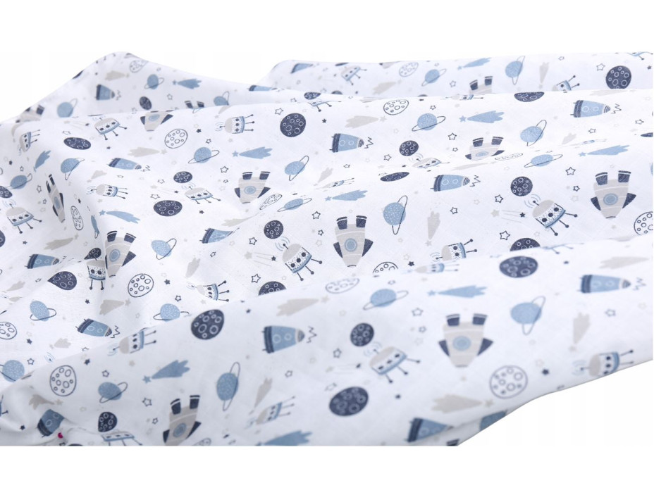 Dětská mušelínová plenka (zavinovačka) BABYMAM PREMIUM 120x120 cm - Vesmír