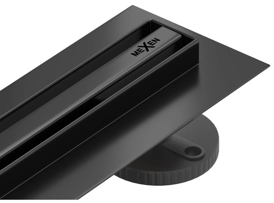 Sprchový žlab MAXMAX Mexen FLAT 360 SLIM - černý, 1741060