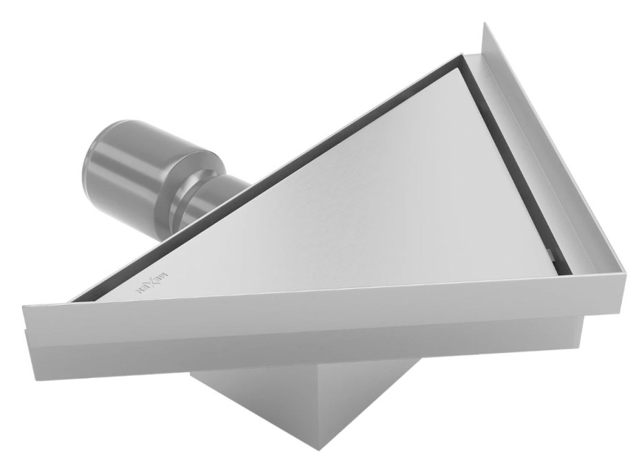 Trojúhelníkový rohový sprchový žlab MEXEN FLAT 2v1 - 20 cm, 1010320
