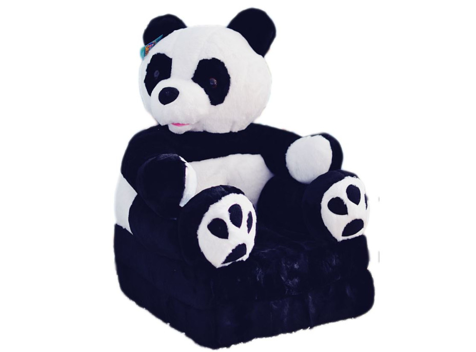 Dětské plyšové rozkládací křesílko PANDA