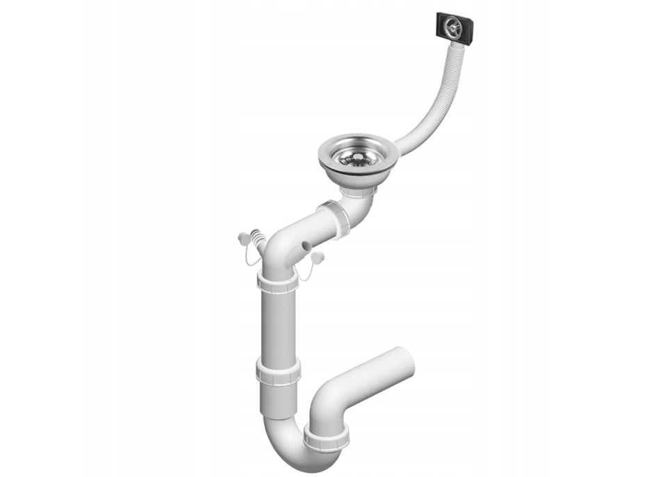 Kuchyňský granitový dřez REA NORTH - 48,5 x 59,5 cm - černý kropenatý