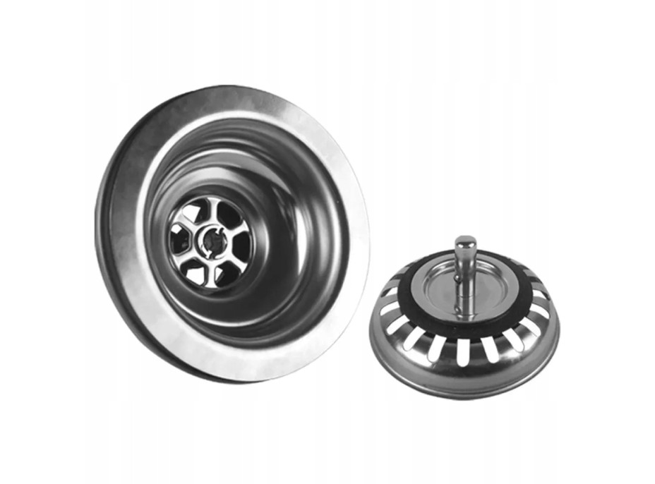 Kuchyňský granitový dřez REA NORTH - 48,5 x 59,5 cm - černý kropenatý