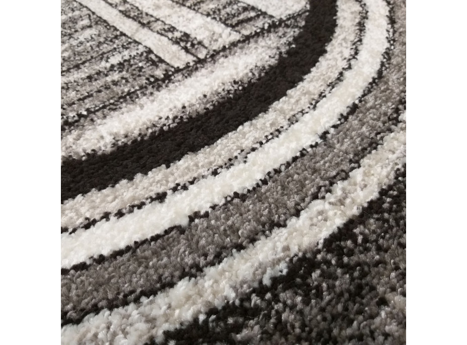 Kusový koberec PANNE geometrie - odstíny šedé