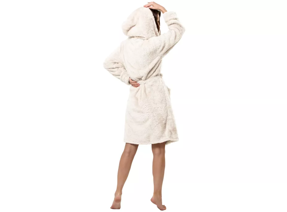 Unisex župan JORDAN - ecru bílý/růžový